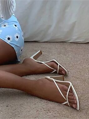 Princess Polly Billini Salas White Strappy Heeled Slide